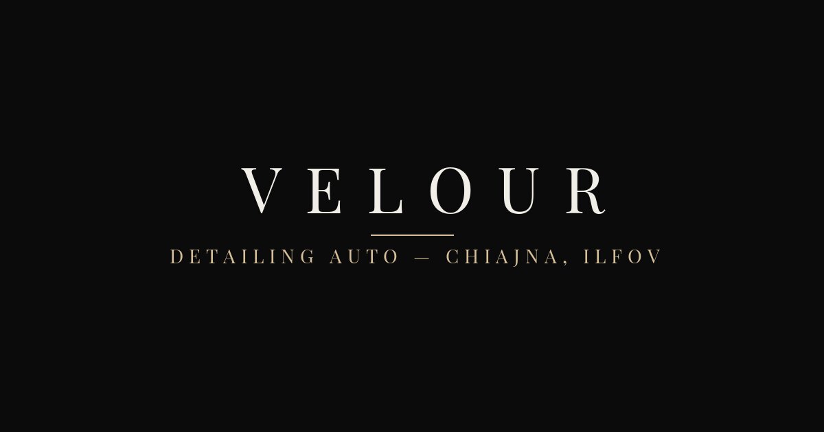 Velour — Auto · Detailing studio